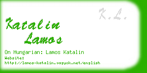 katalin lamos business card